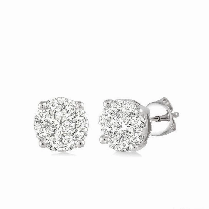 Round Shape Lovebright Essential Diamond Stud Earrings