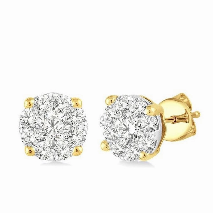 Round Shape Lovebright Essential Diamond Stud Earrings