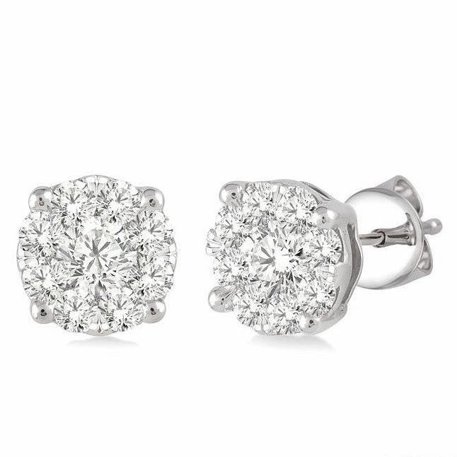 Round Shape Lovebright Essential Diamond Stud Earrings