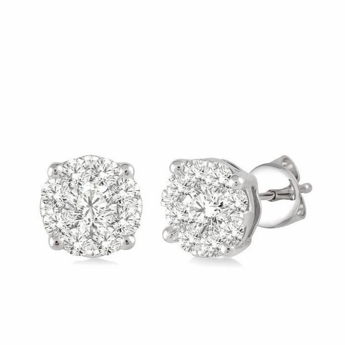 Round Shape Lovebright Essential Diamond Stud Earrings