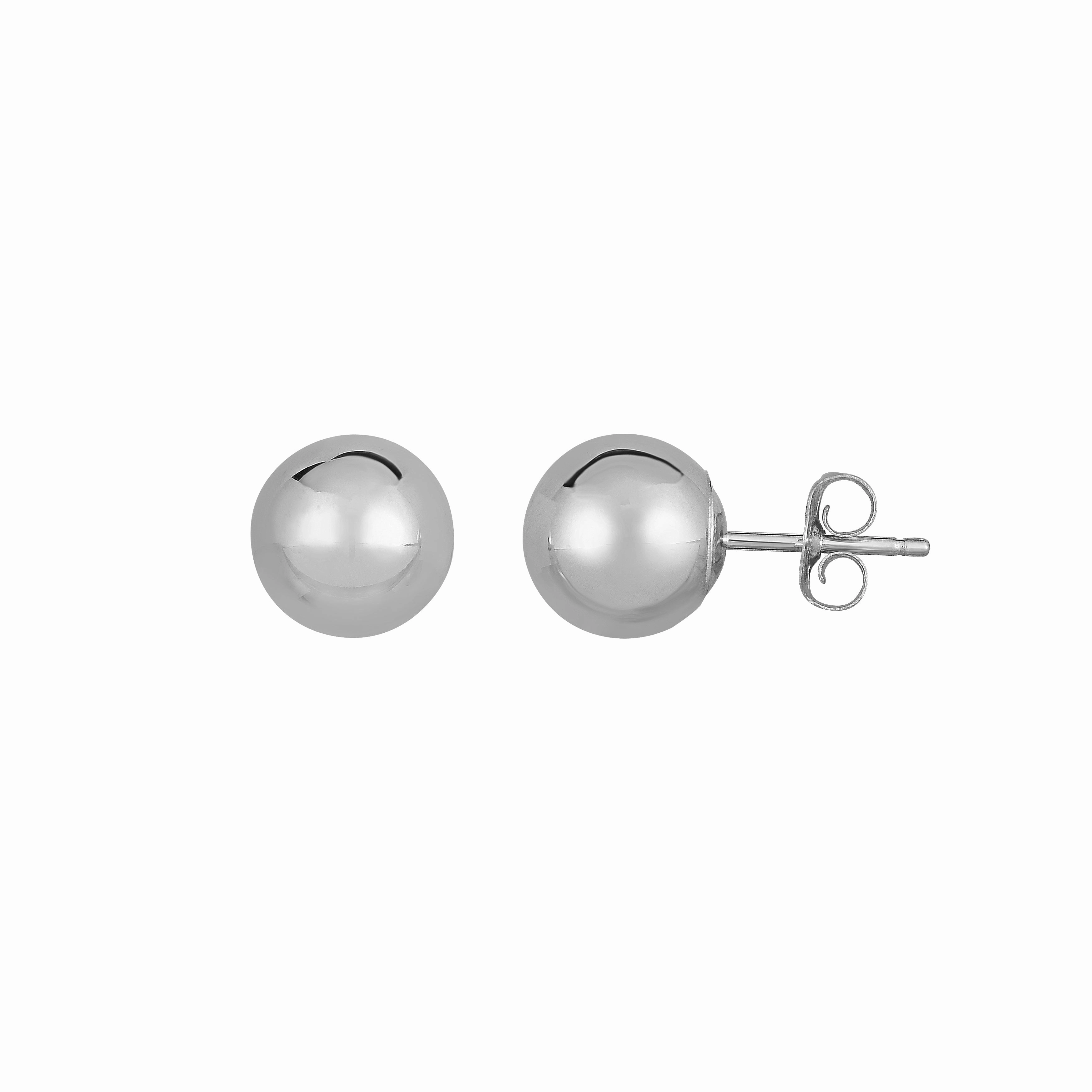 Silver Ball Earring