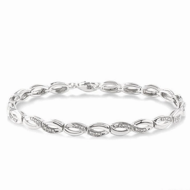 Silver Diamond Bracelet