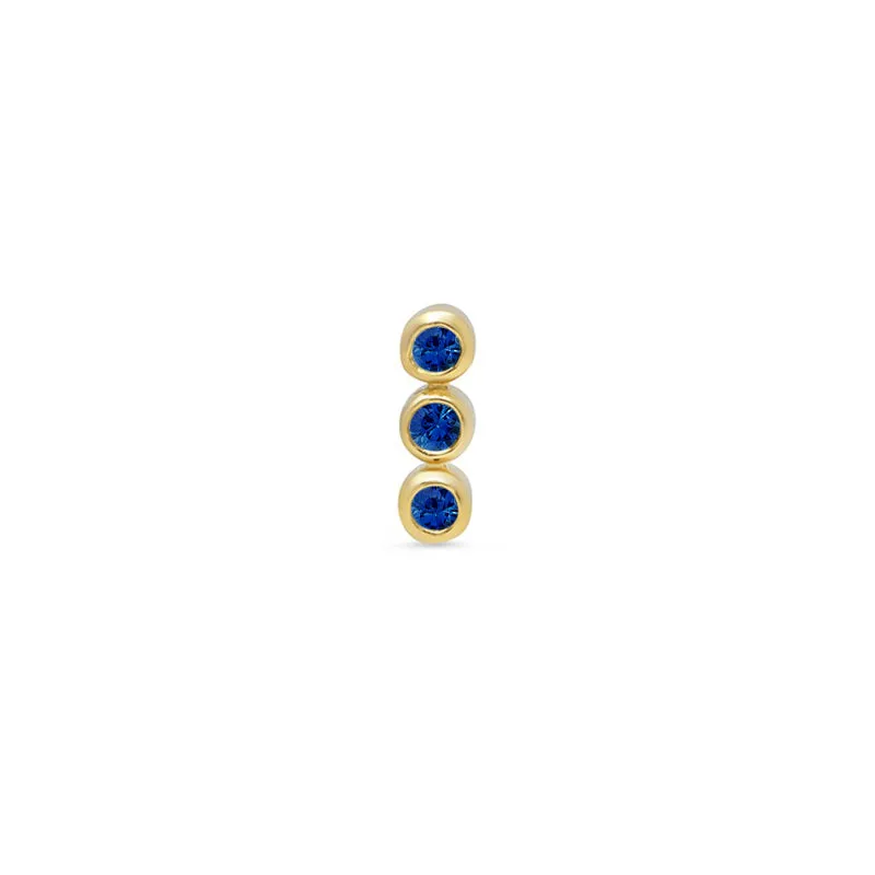 Single 3 Mini Sapphire Bezel Stud