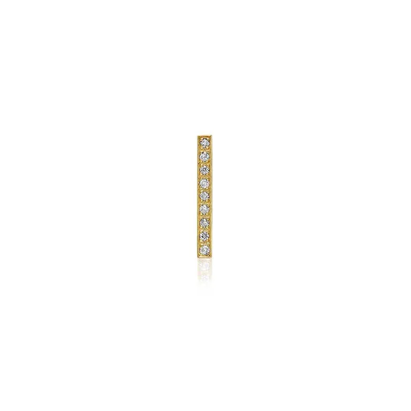 Single Diamond Long Bar Stud