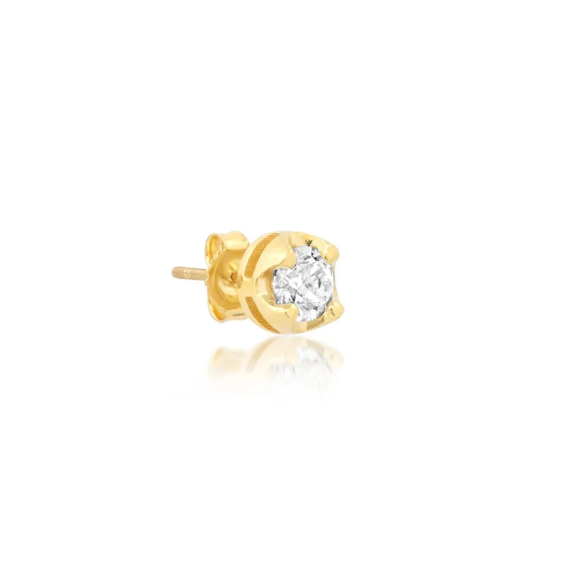 Single Medium Illusion Set Diamond Stud