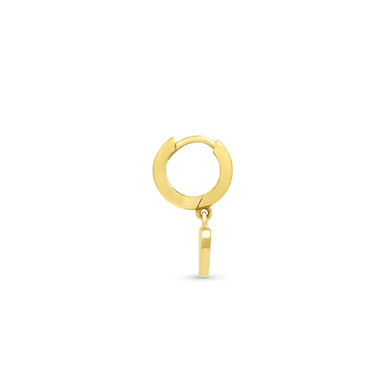 Single Mini Huggie with Heart Drop