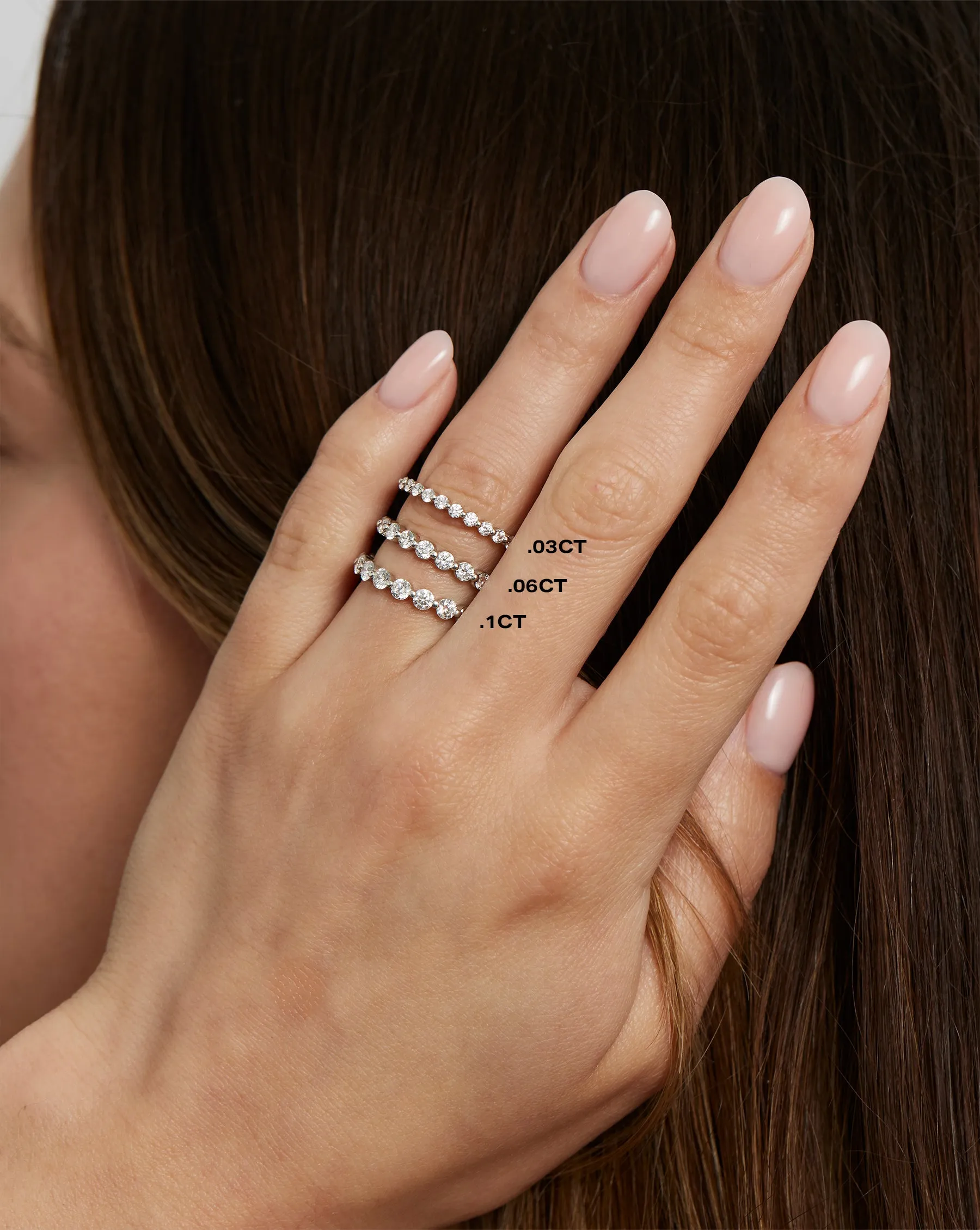 Single Prong 3/4 Diamond Band
