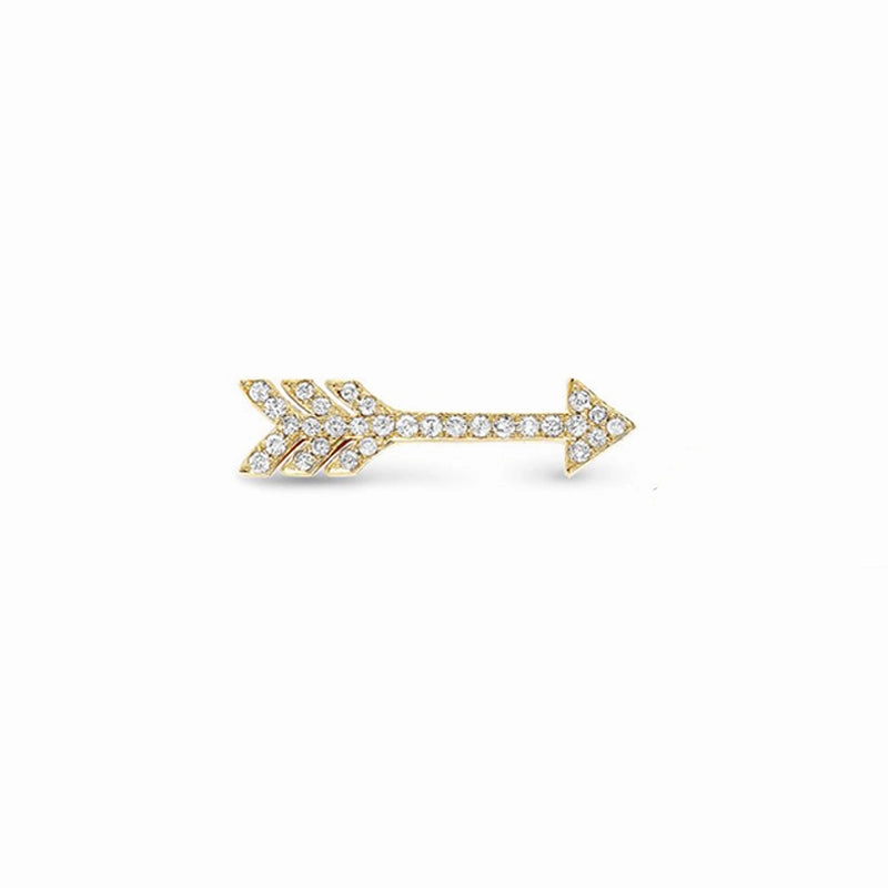 Single Diamond Extra Small Arrow Stud