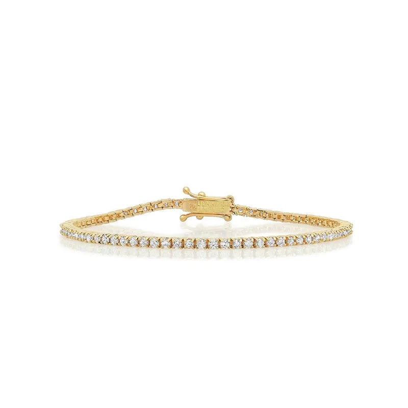 Small 4-Prong Diamond Tennis Bracelet