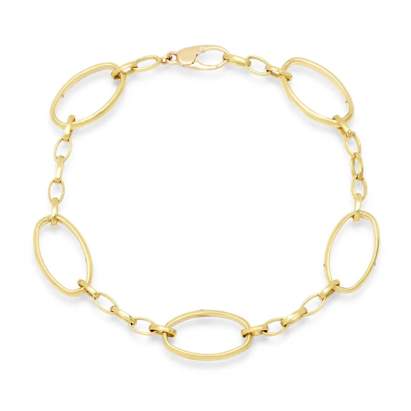 Small and Large Edith Link Bracelet
