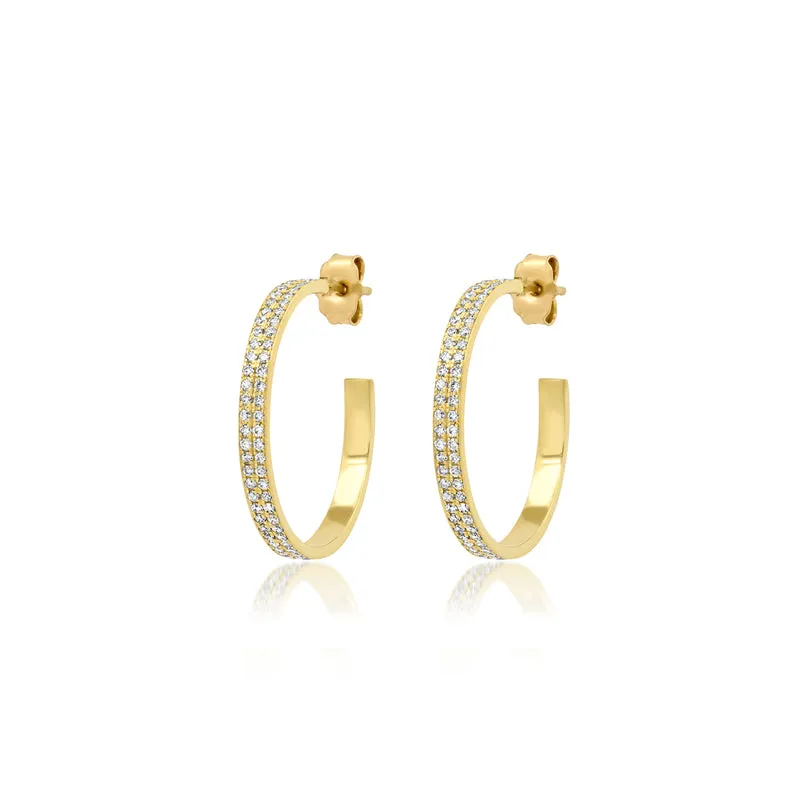 Small Diamond Ellen Hoops
