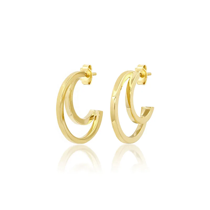 Small Double Hoops