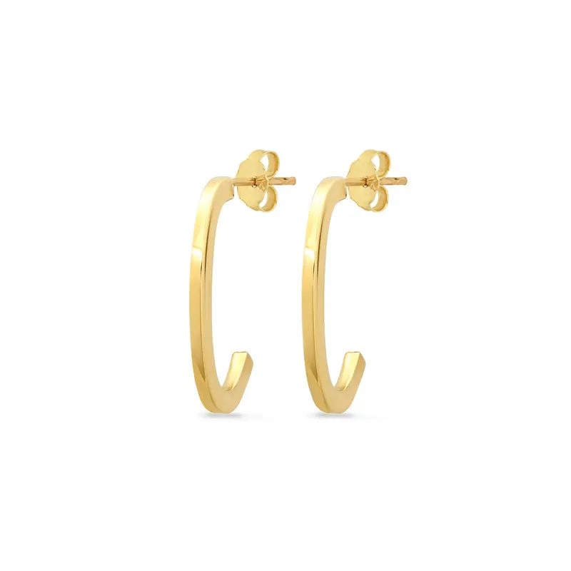 Small Elongated Edith Hoops