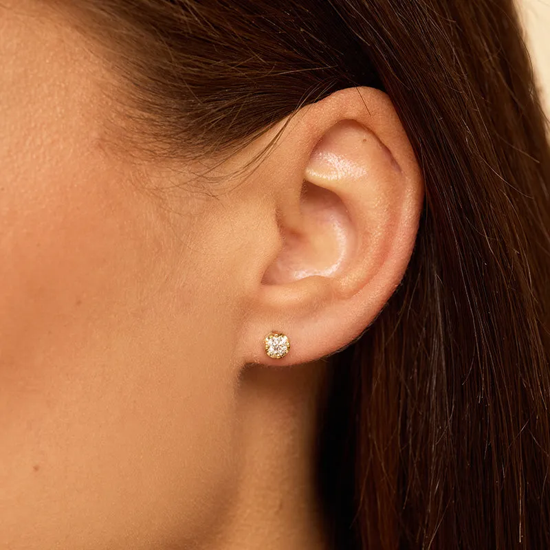 Small Illusion Set Diamond Studs