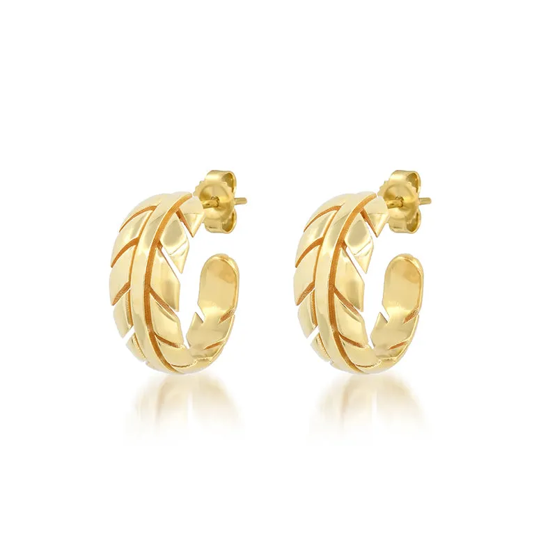 Small Leaf Hoops