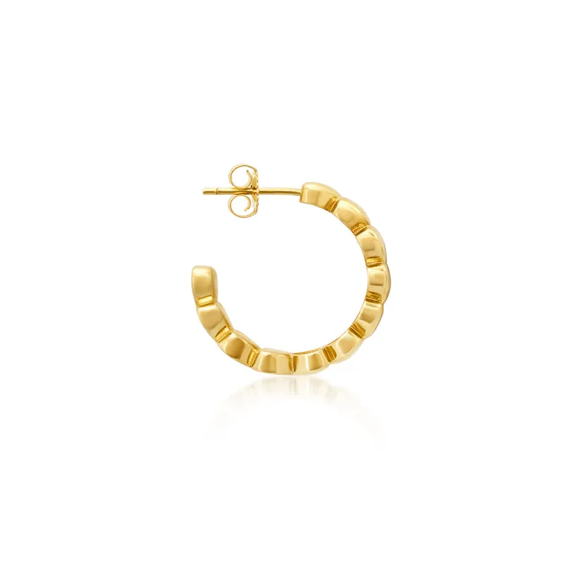 Small Luxe Heart Hoops
