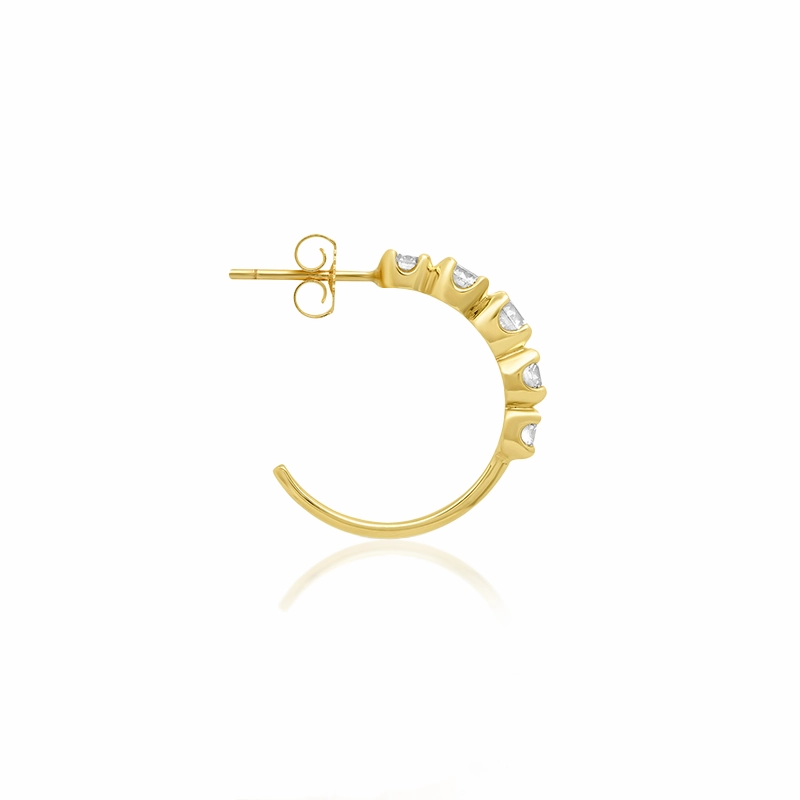 Small Graduated Diamond Hoops