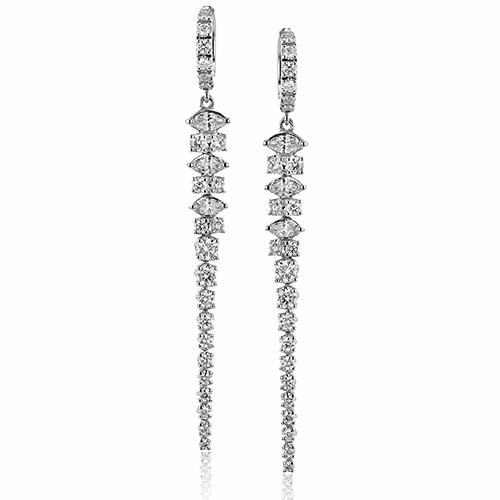 Snow Drop Earrings in 18k Gold with Diamonds LE4721 WHITE 18K X WHITE