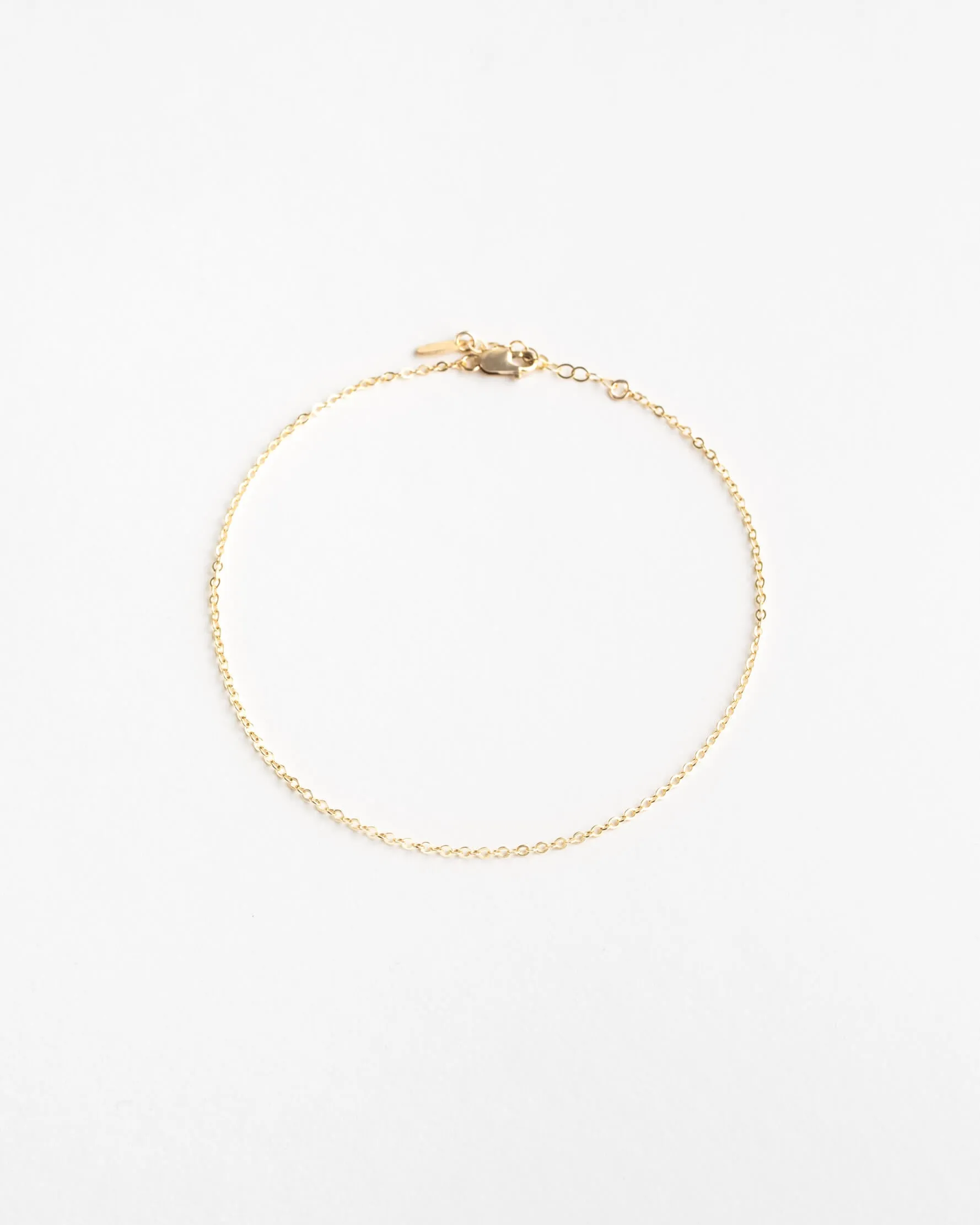 Solid Gold Dainty Chain Bracelet