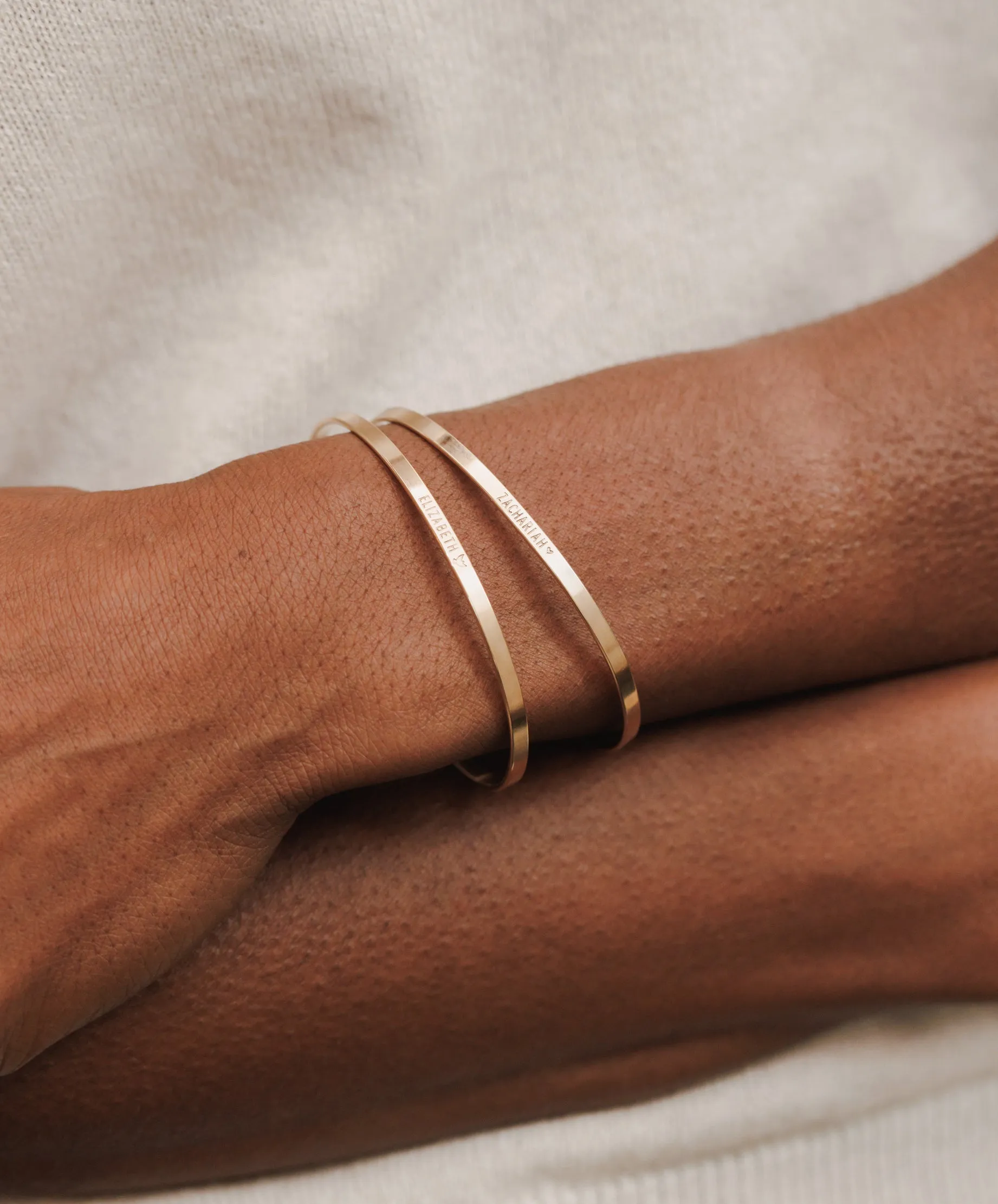 Solid Gold Novel Cuff Bracelet