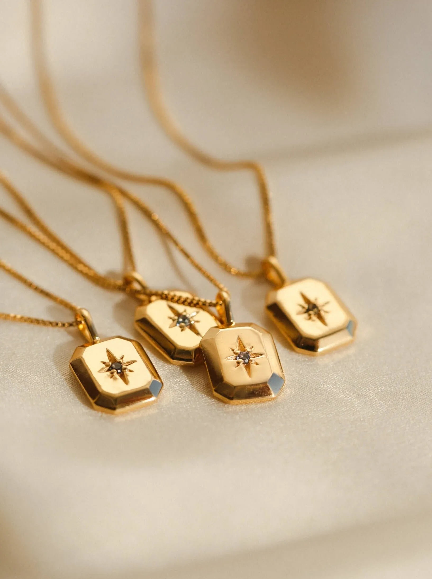 Solid Gold Starlight Birthstone Necklace