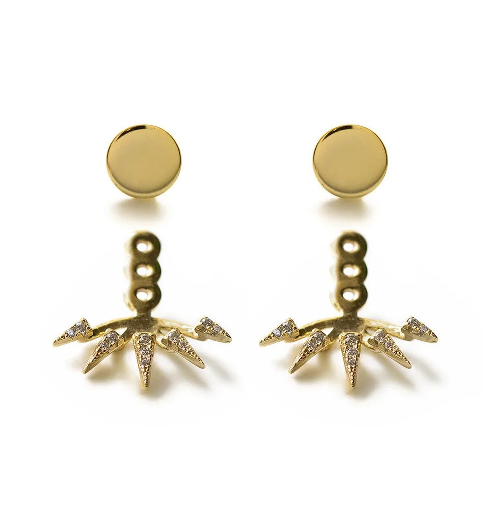 Spike Pav Ear Jacket Earrings