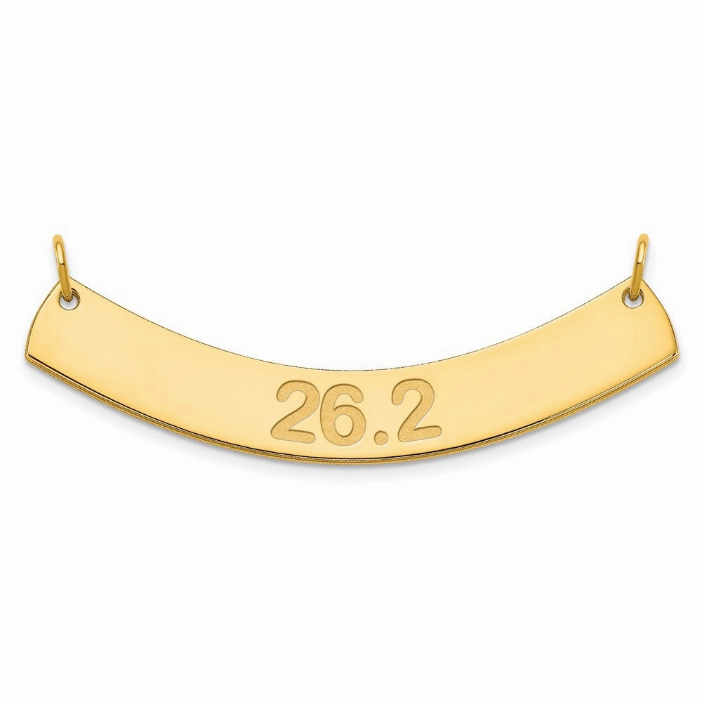 SS/Gold-plated Medium ARIAL ROUNDED Curved Bar Necklace