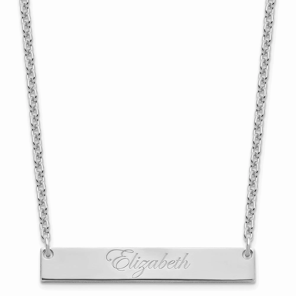 SS/Rhodium-plated Medium EDWARDIAN SCRIPT Brar Necklace