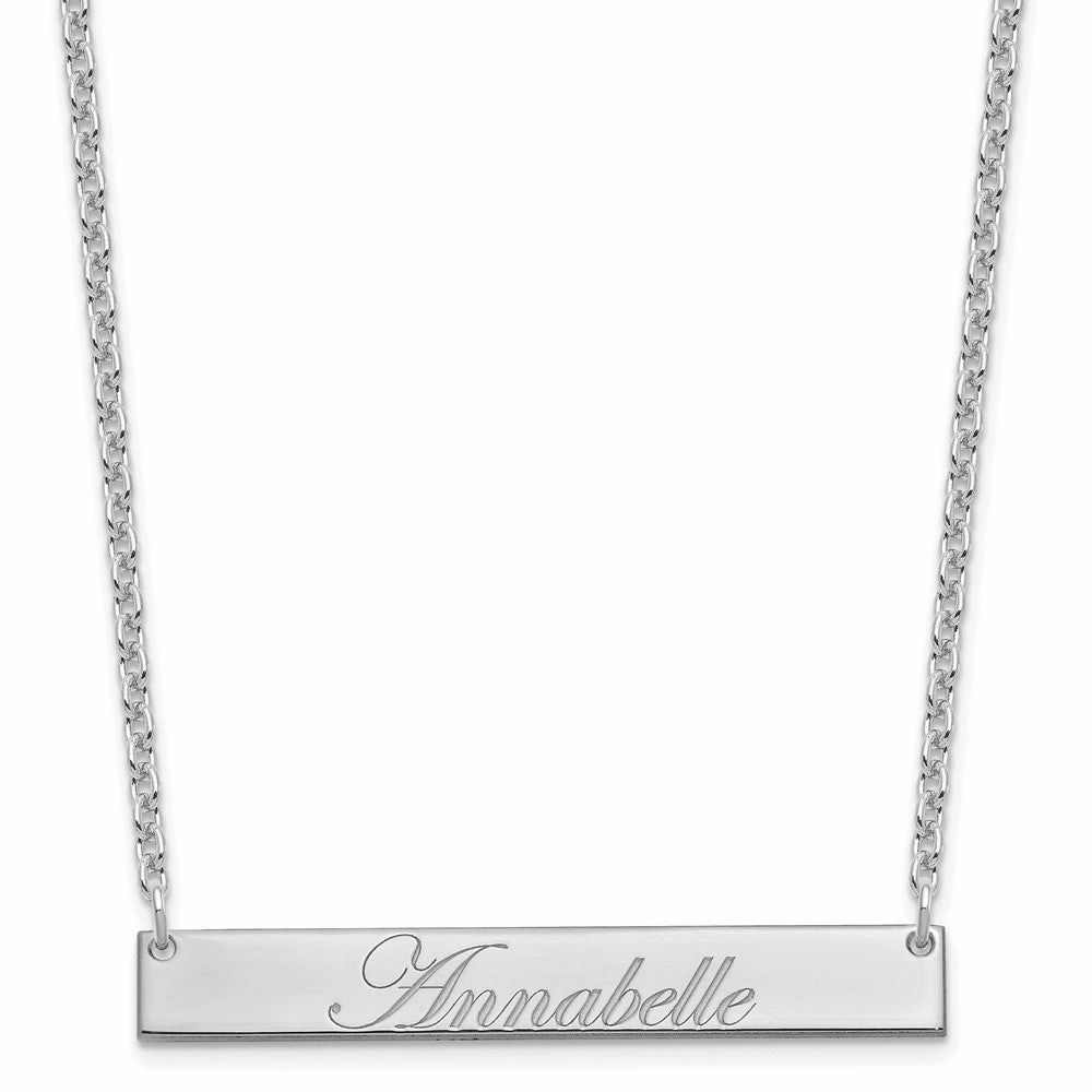 SS/Rhodium-plated Medium EDWARDIAN SCRIPT Brar Necklace