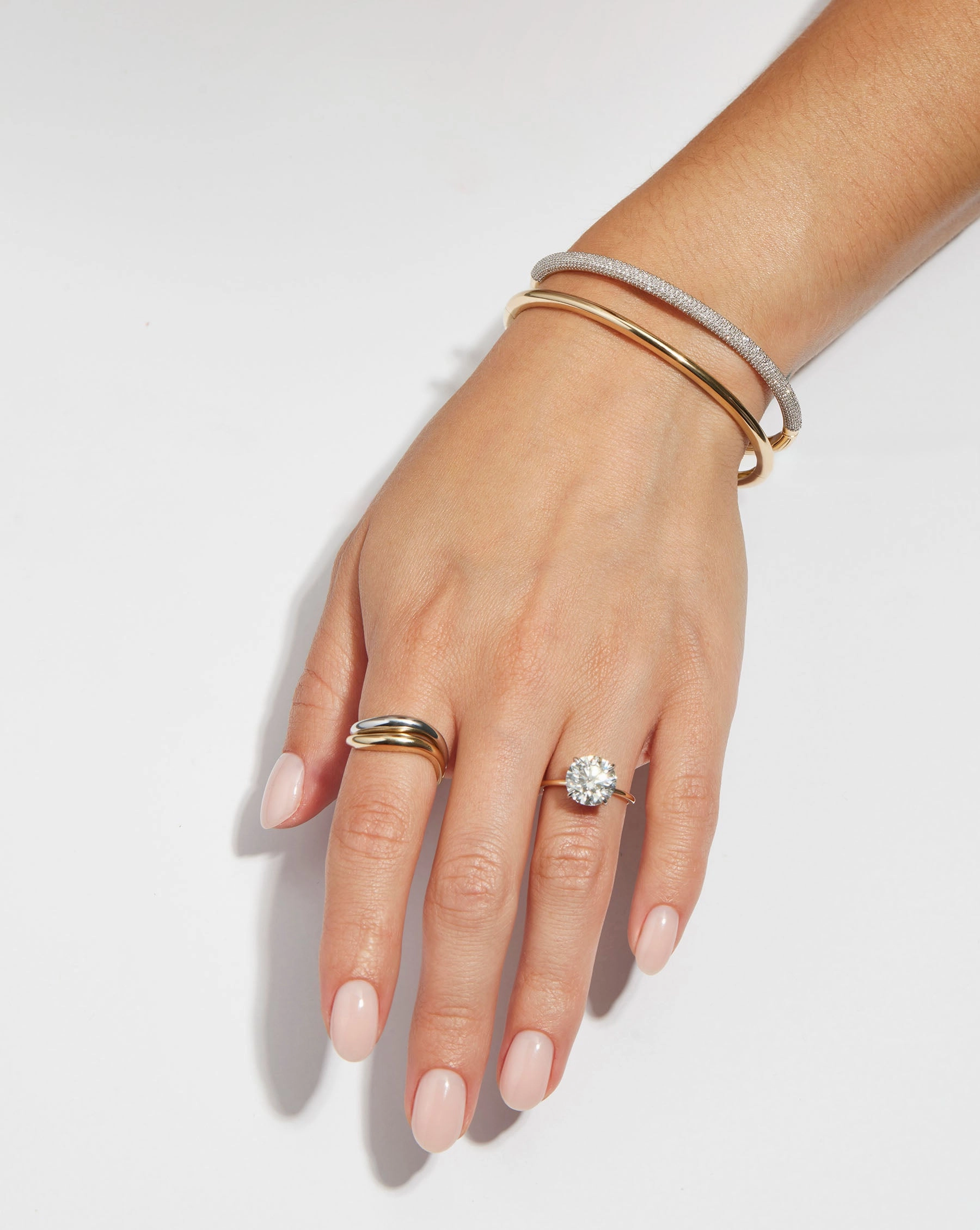 Stackable Gold Cloud Bangle