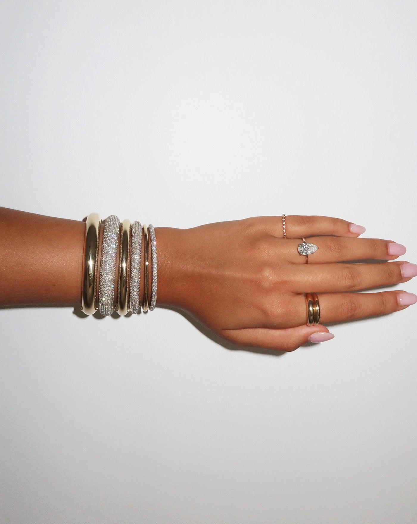 Stackable Gold Cloud Bangle