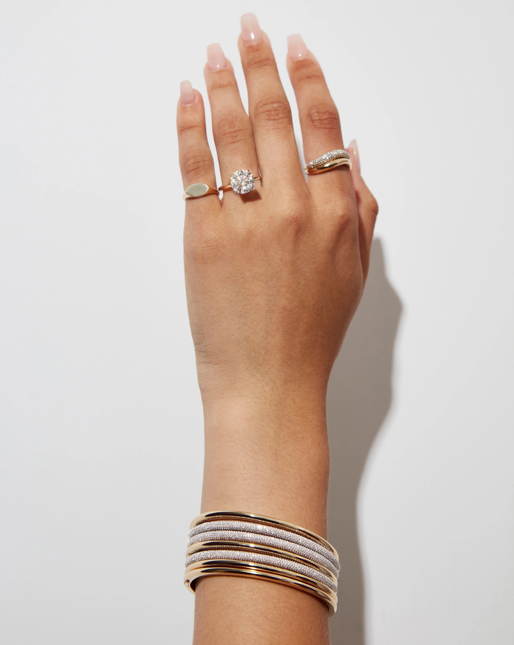 Stackable Gold Cloud Bangle