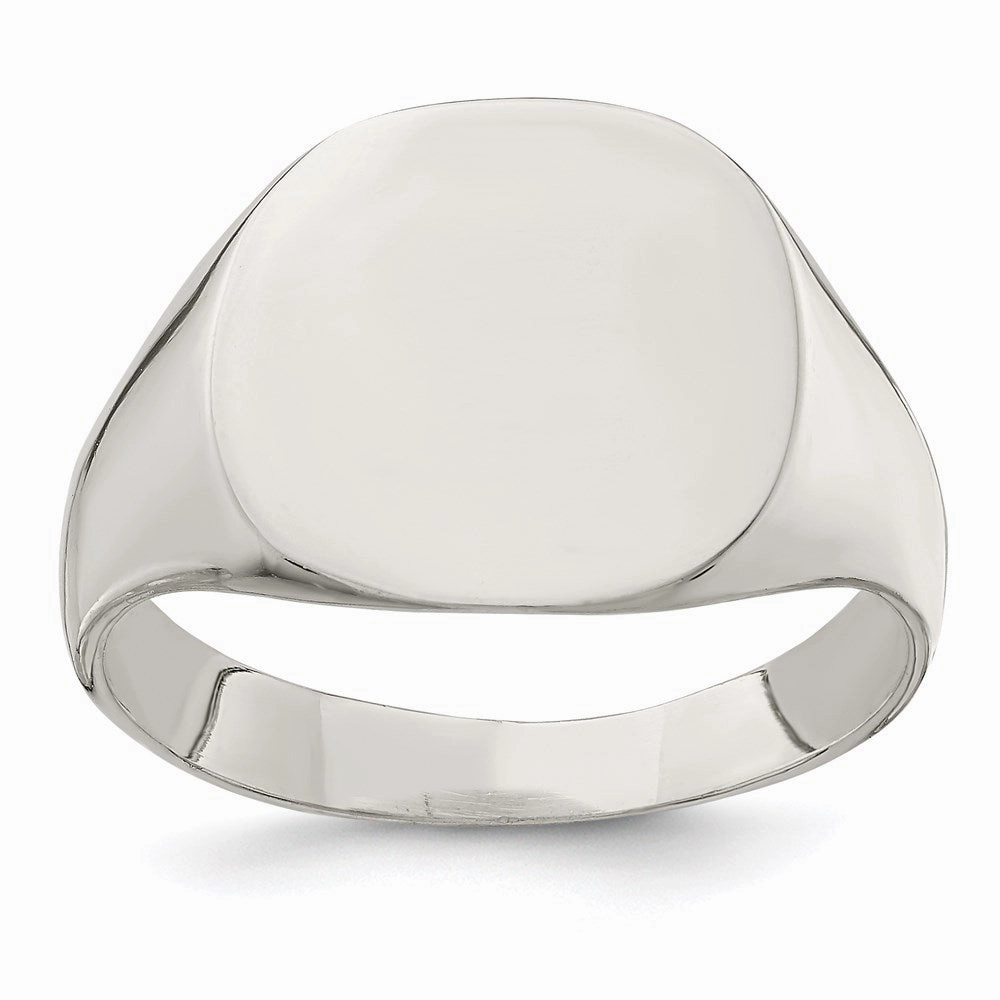 Sterling Silver 14x15mm Closed Back Signet Ring