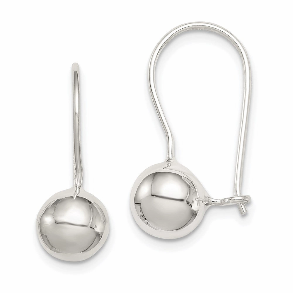 Sterling Silver 8mm Ball Earrings