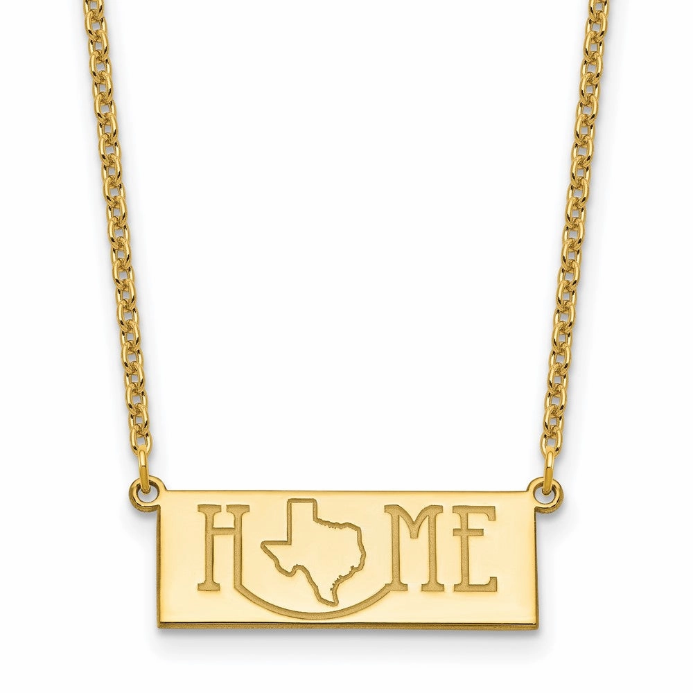 Sterling Silver/Gold-Plated HOME/STATE Necklace