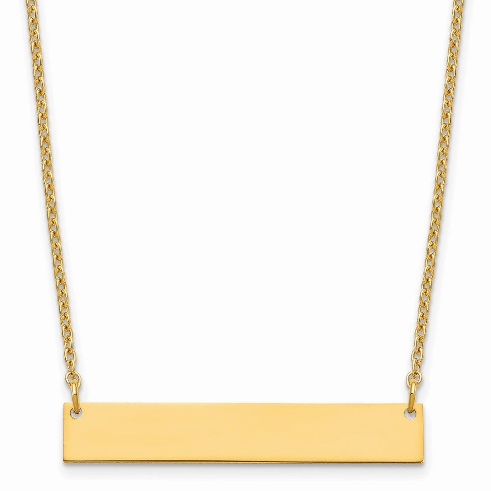Sterling Silver/Gold-plated Medium Blank Bar Necklace