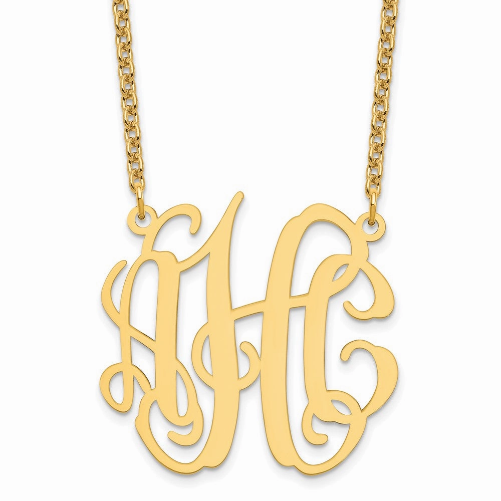 Sterling Silver/Gold-plated Medium Monogram Necklace