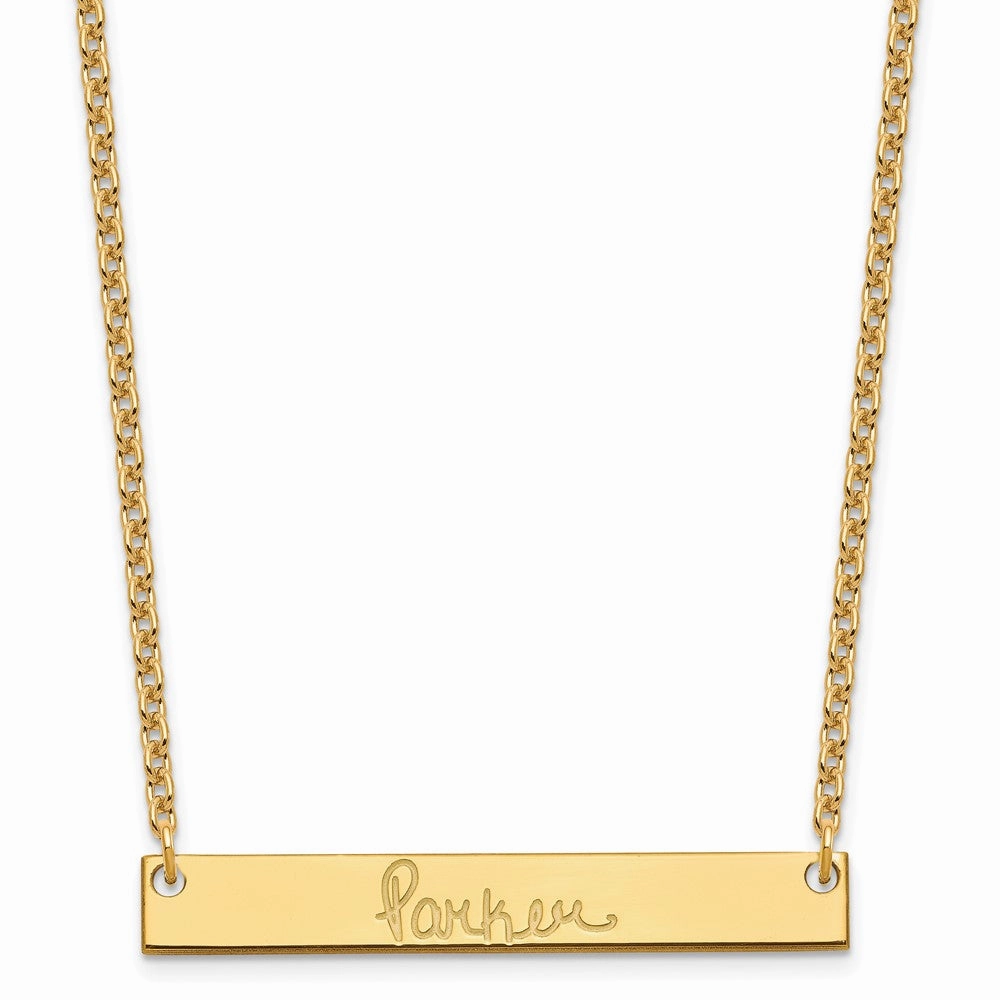 Sterling Silver/Gold-plated Medium Signature Bar Necklace