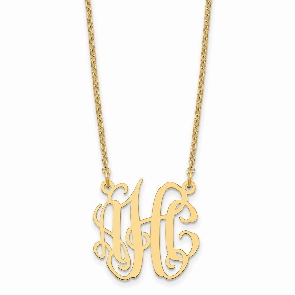 Sterling Silver/Gold-plated Small Monogram Necklace