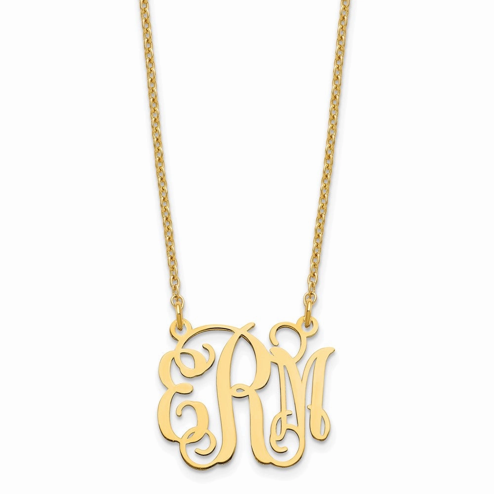 Sterling Silver/Gold-plated Small Monogram Necklace