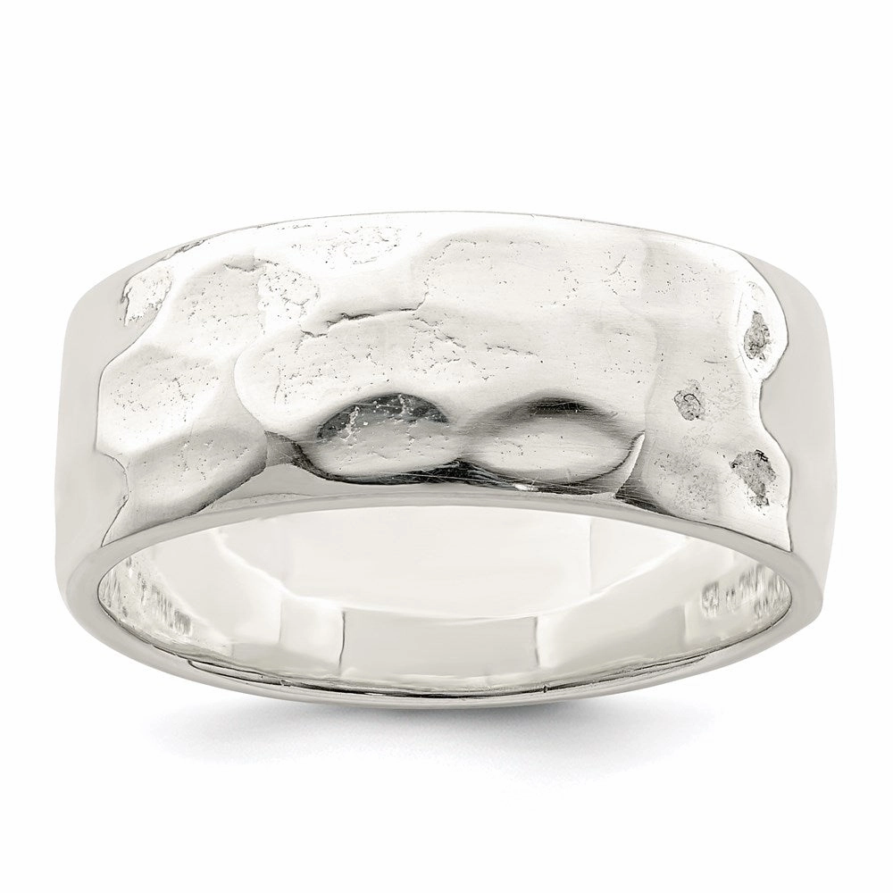 Sterling Silver Hammered Polished Ring
