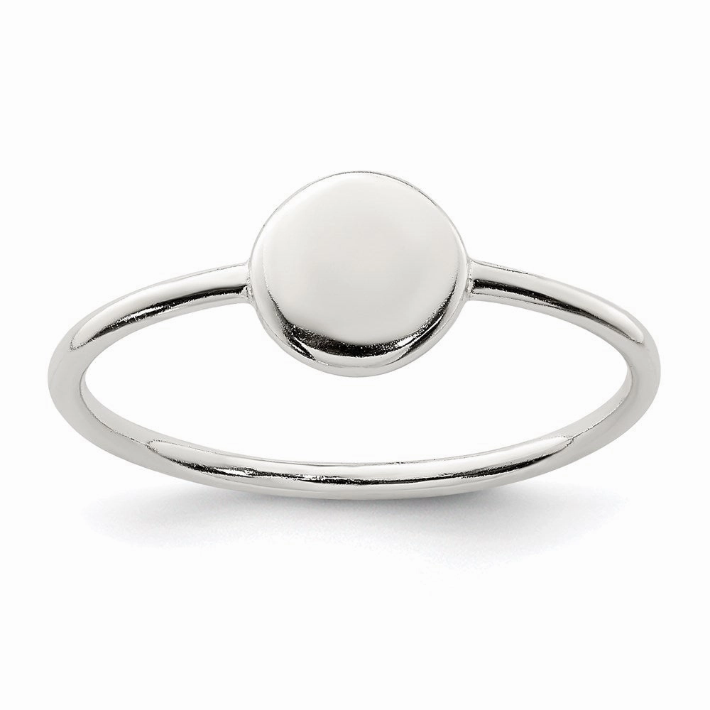 Sterling Silver Polished Circle Ring