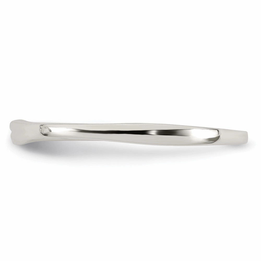 Sterling Silver Polished CZ 1.5mm Band Size 6 Ring