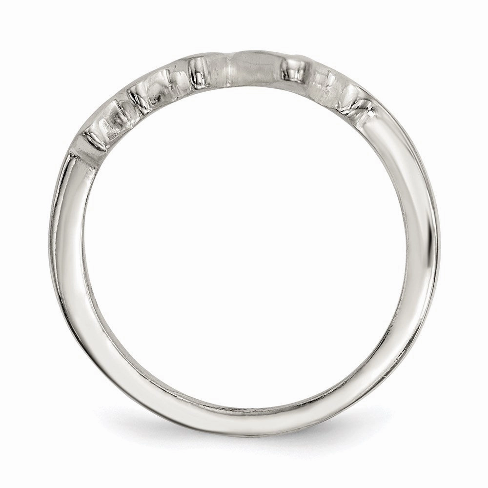 Sterling Silver Polished Fancy Heartbeat Ring