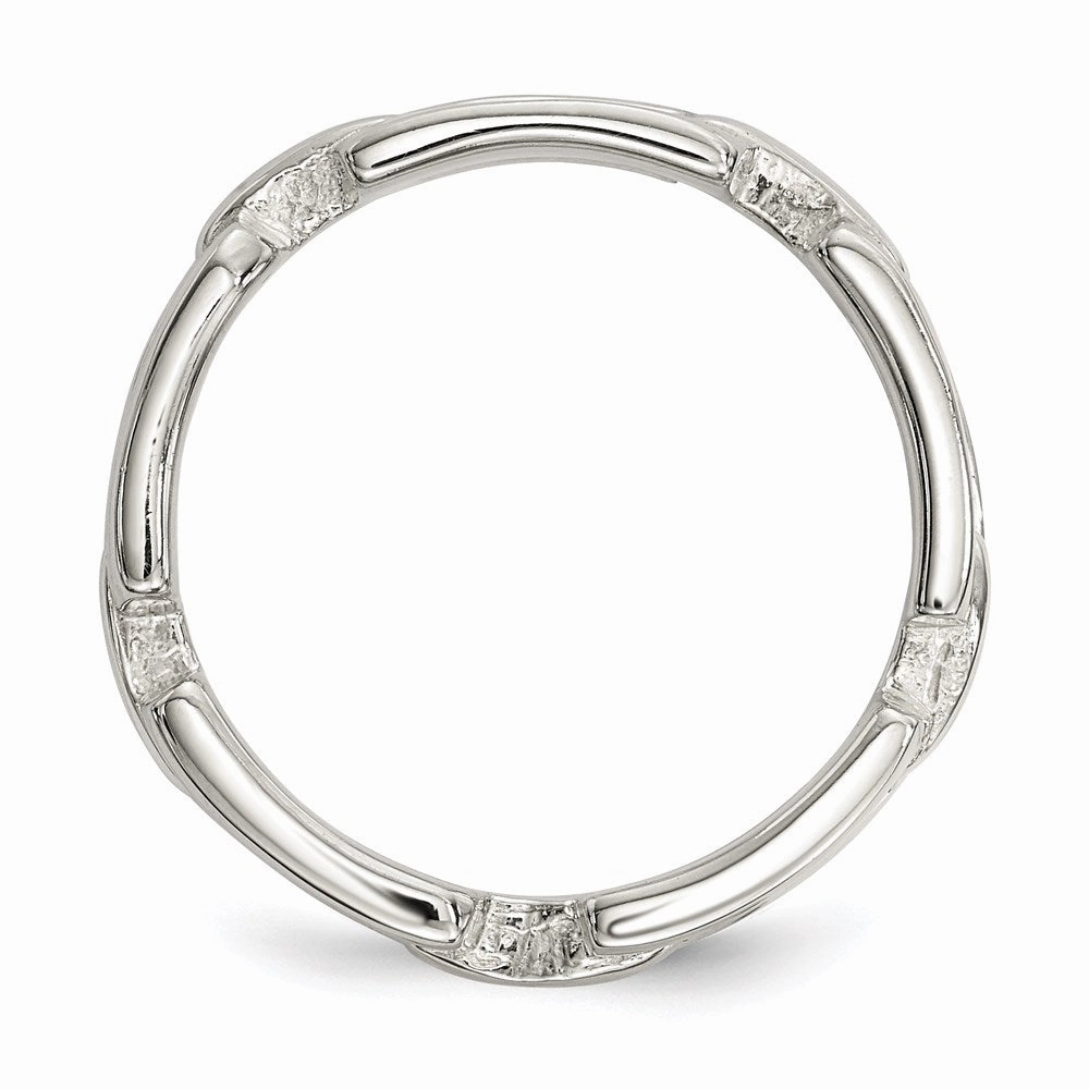 Sterling Silver Polished Fancy Link Ring