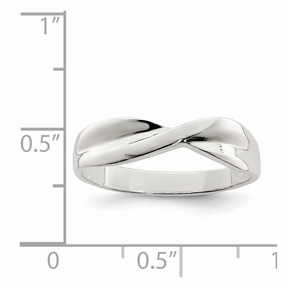 Sterling Silver Polished Twist Ring
