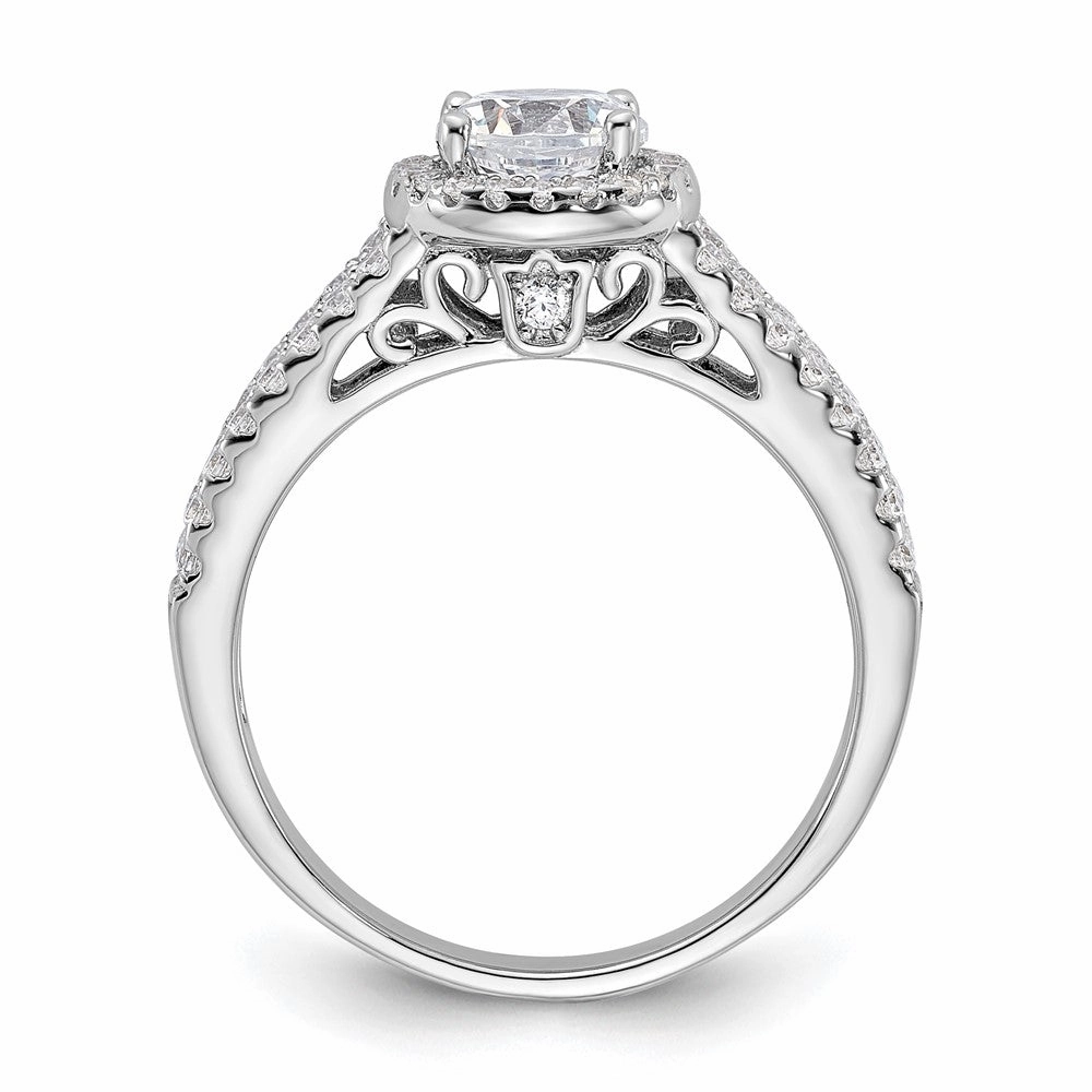 Sterling Silver Rhodium-plated & CZ Ring