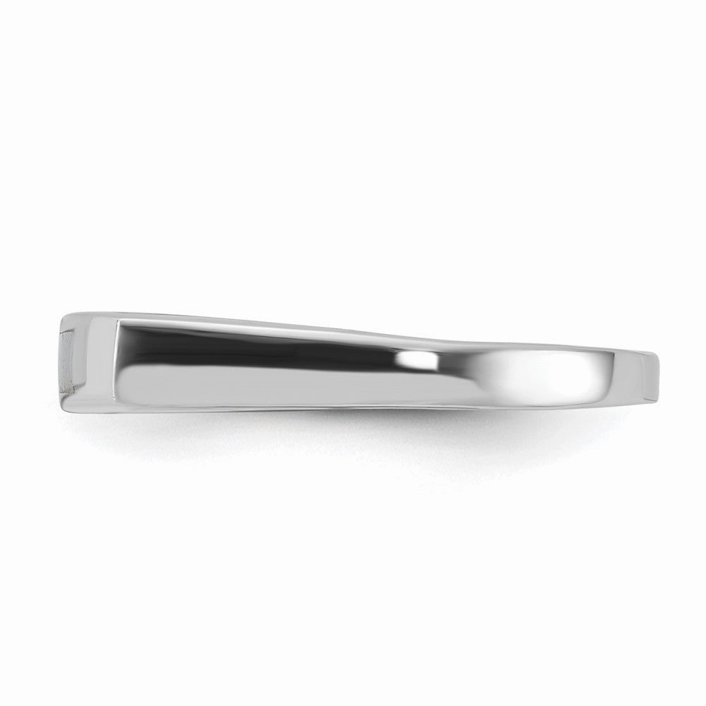 Sterling Silver Rhodium-plated Mother of Pearl Inlay Ring