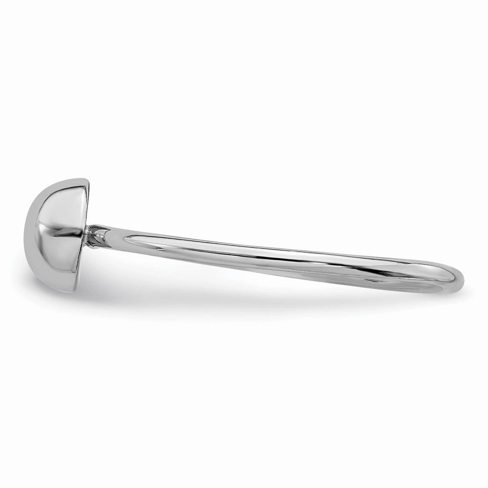 Sterling Silver Rhodium-plated Polished Bead Ring