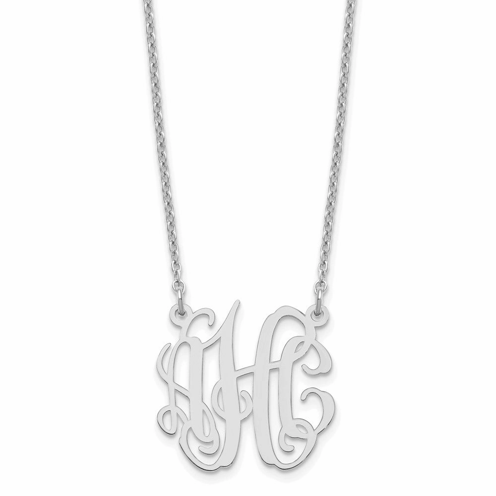 Sterling Silver/Rhodium-plated Small Monogram Necklace